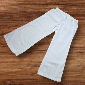 Old Navy Y2K White Linen Blend Foldover Lounge Pants